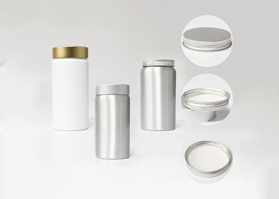 광택이 없는 하얀 BPA 자유롭 200g 250g 재고 FDA 알루미늄 약제병